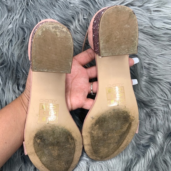 Aldo soft glitter glam suede dolly heels 8 - Picture 5 of 7